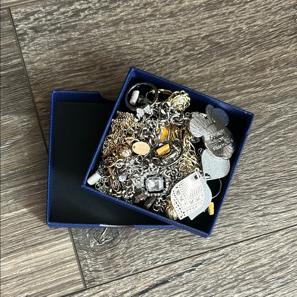 Assorted Silver and Gold Jewelry Box. Mystery Jewelry Box for Kids and Teens.